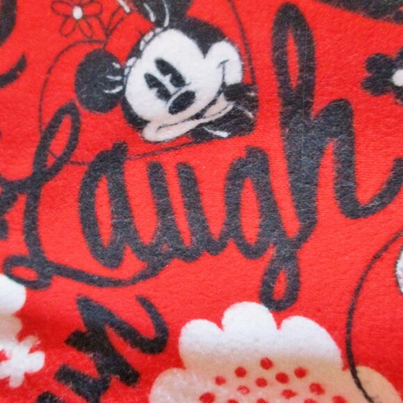 Disney Womens Flannel Pajama/Lounge Pants Mickey&Minnie, Red, Tie Close Size 2XL - Picture 6 of 13